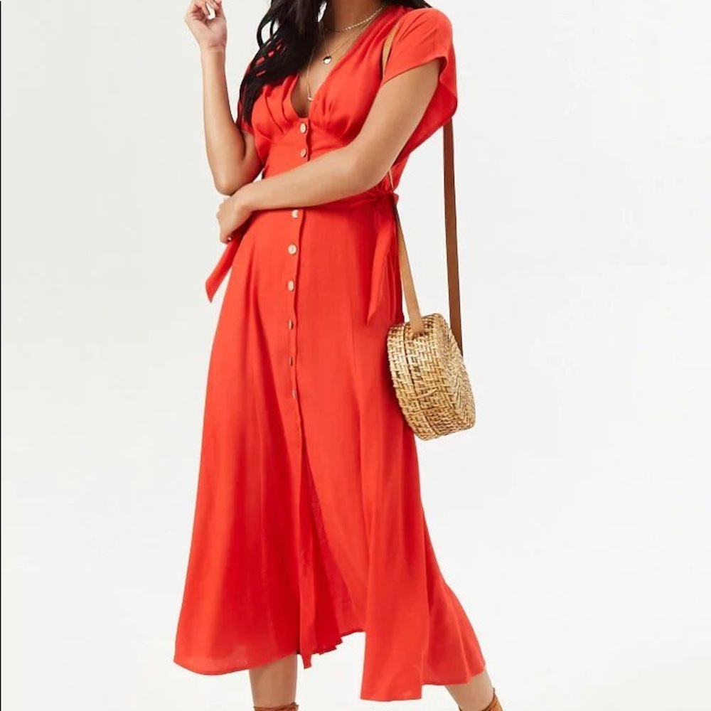 Brand new front button midi dress